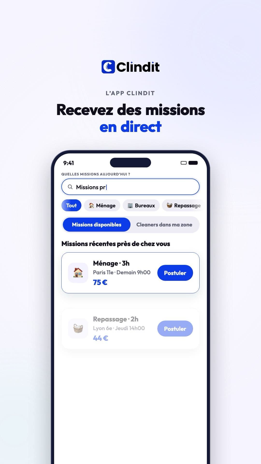 Présentation de l'application Clindit pour les cleaners